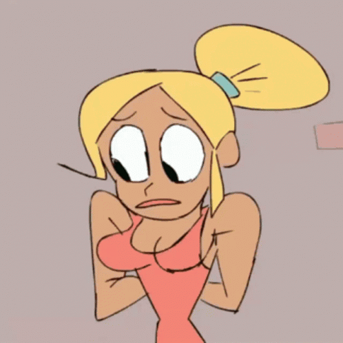 Stinky Cartoon Girl Embarrassed GIF