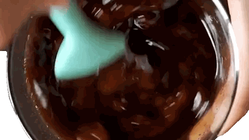 Stirring Chocolate With Spatula