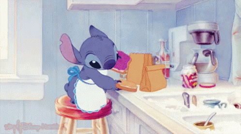 Stitch and Girl Dancing in Market