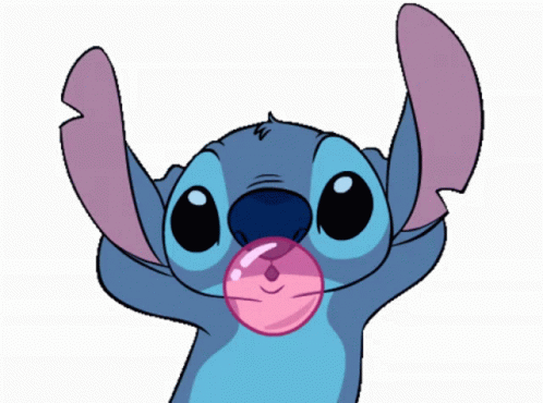 Stitch Blowing Bubble Gum GIF
