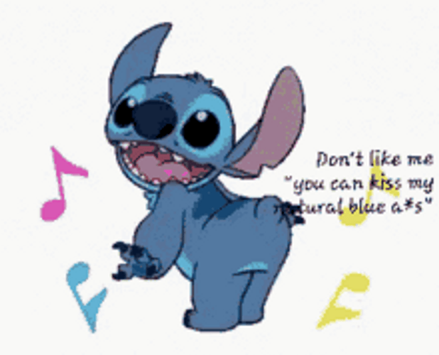 Stitch Doesn't Care Whether You Like Him GIF