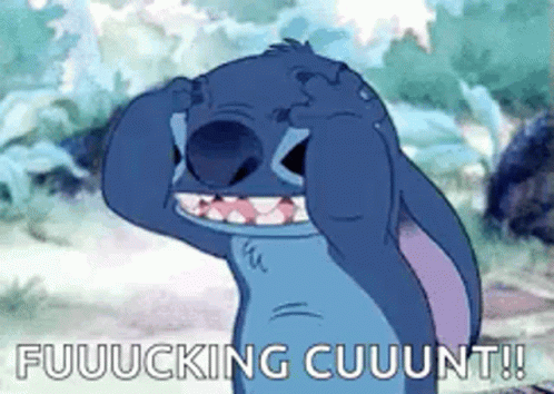 Stitch From Lilo And Stitch Is Crying While Covering His Eyes With His Hands . GIF