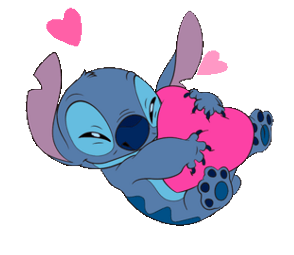 Stitch Heart Flying Kiss GIF | GIFDB.com