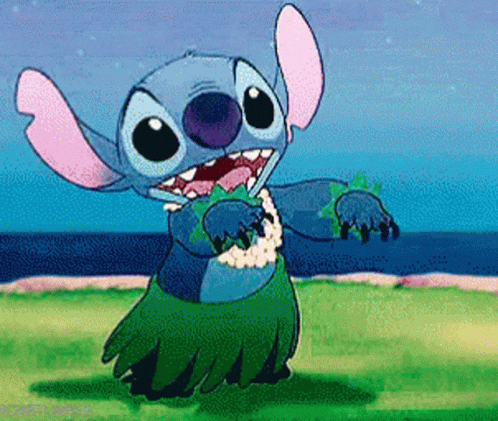Stitch Hi Cute Dance Step GIF