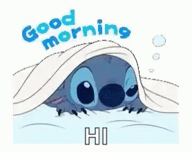 Stitch Hi Good Morning GIF