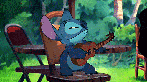 Stitch Hi Playing A Guitar GIF