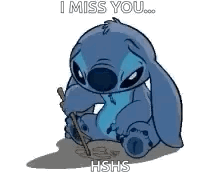 Stitch Holding Stick I Miss You ... Hshs