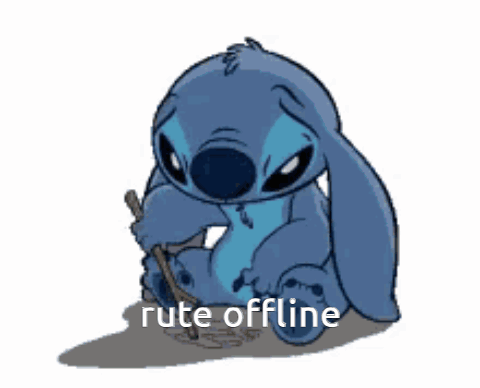 Stitch Holding Stick Rute Offline
