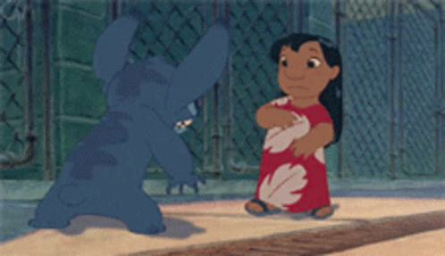 Stitch Hugging Lilo GIF