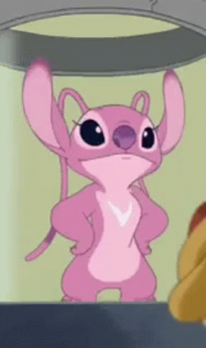 Stitch Looking Straight And Blinking His Eyes GIF