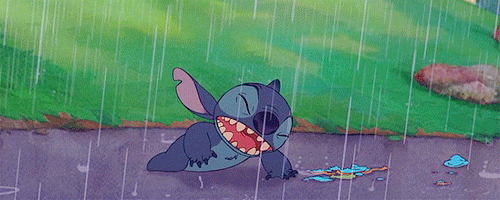 Stitch Love Crying In The Rain GIF
