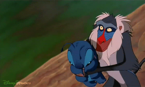 Stitch Love Mufasa In Lion King GIF