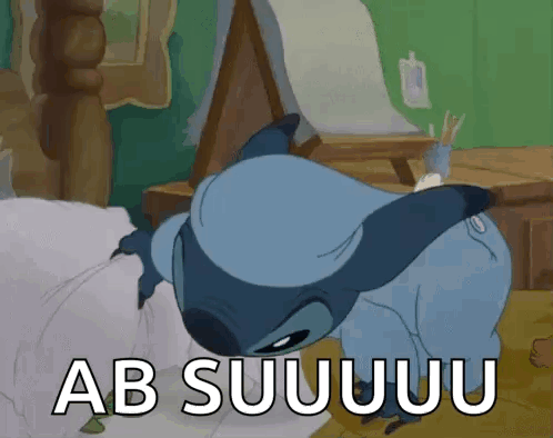 Stitch Lying Down With Ab Suuuu GIF