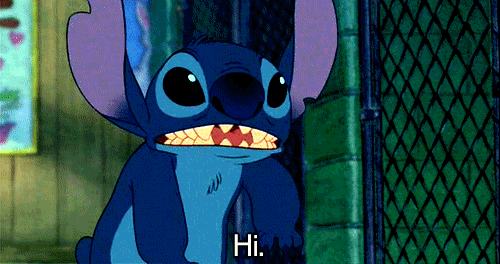 Stitch Saying Hi with Open Mouth