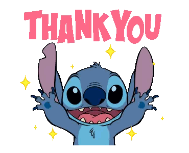 Stitch Saying Thank You