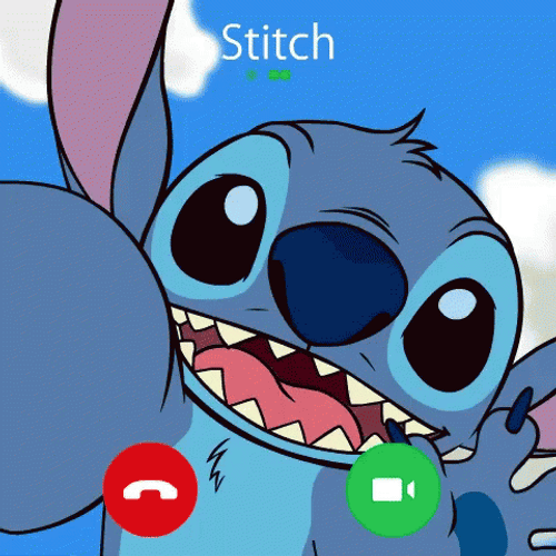 Stitch Video Call GIF
