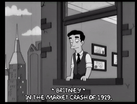 Stock Market Crash Britney Episode The Simpsons GIF