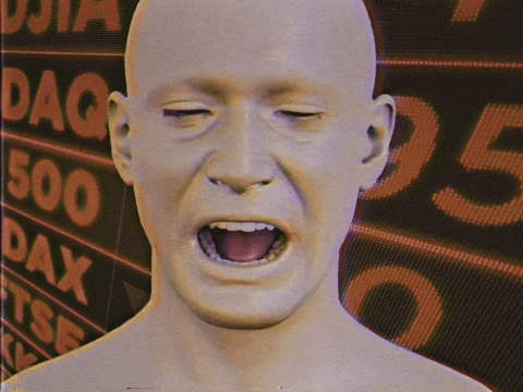 Stock Market Crash Crying Animated Man GIF