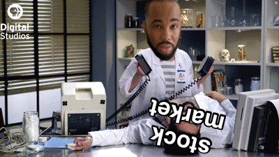 Stock Market Crash Defibrillator Bobble Head GIF