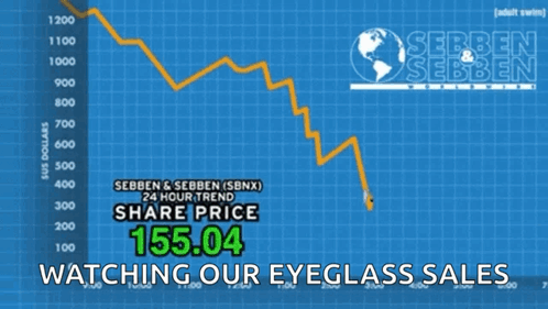 Stock Market Crash Eyeglass Sale Meme GIF