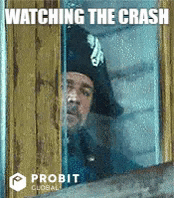 Stock Market Crash Russel Crowe Peeking GIF