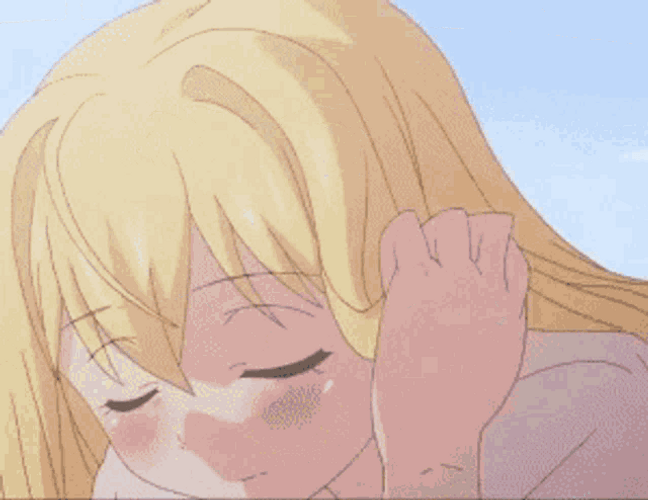 Stolen Anime Kiss In Bed GIF 
