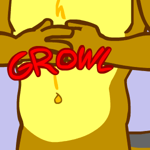 Stomach Growling Cartoon Character GIF