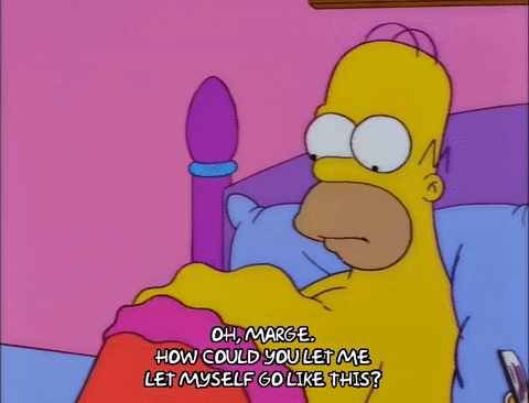 Stomach Growling Homer And Marge Simpsons GIF