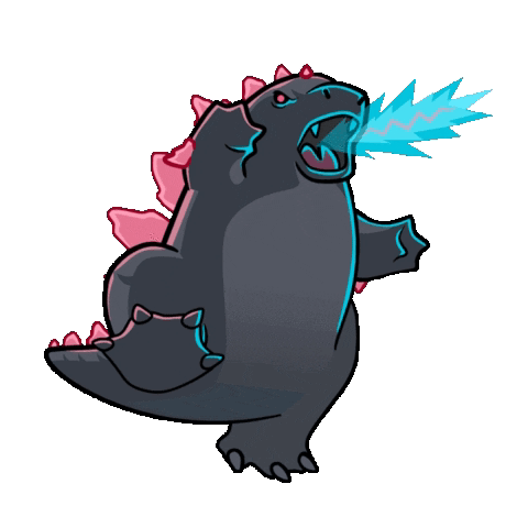 Stomping Godzilla Dragon Breath GIF