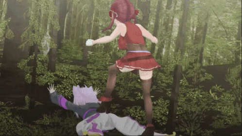 Stomping Hololive Characters GIF