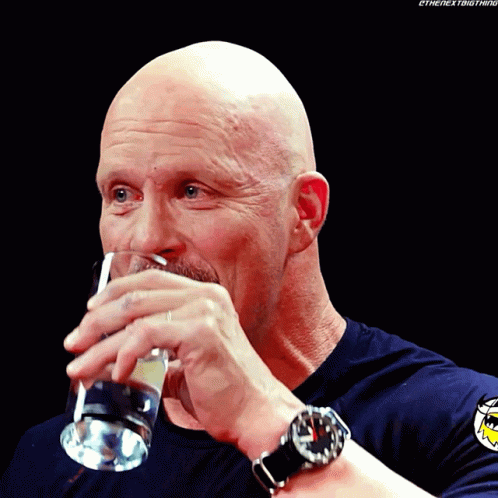 Stone Cold Steve Austin Drinking Glass Of Beer GIF