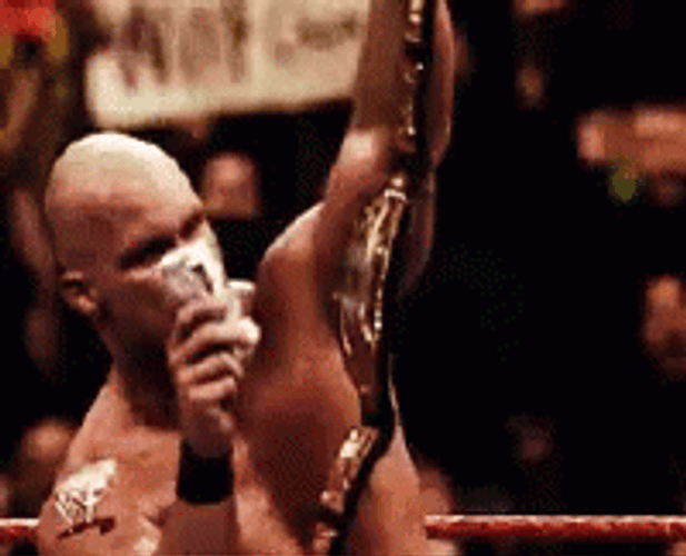 Stone Cold Beer Steve Austin Showing Off GIF