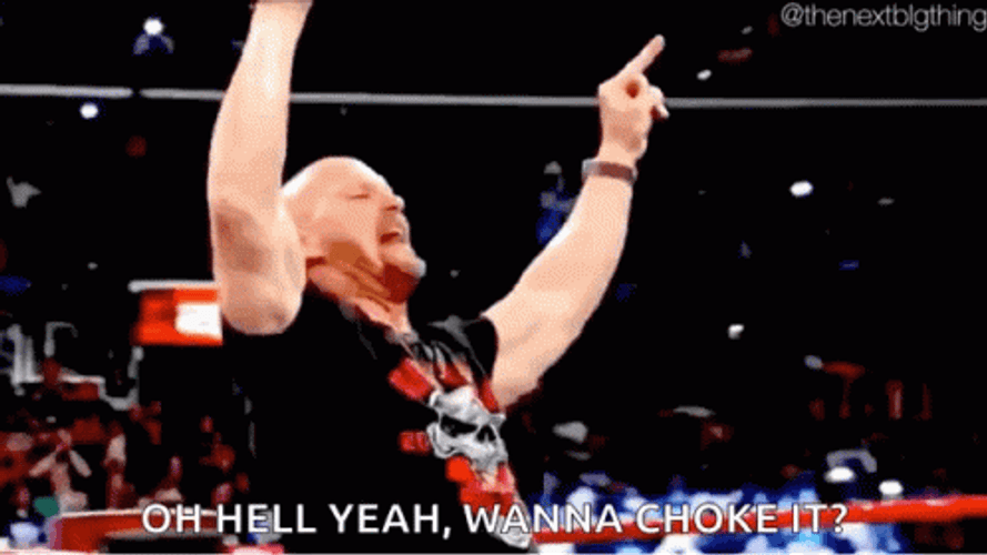 Stone Cold Hell Yeah Wanna Choke It GIF