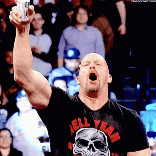 Stone Cold Pouring Beer On Himself GIF