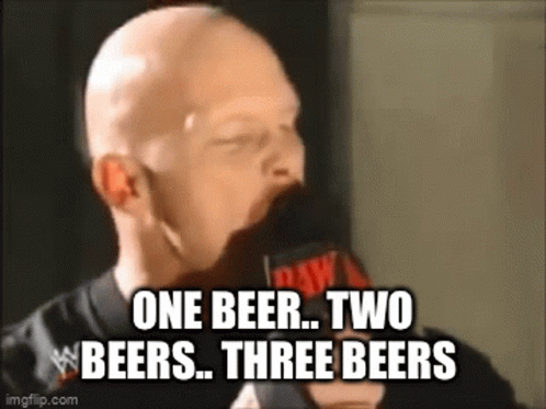 Stone Cold Steve Austin One Beer Two Beers GIF