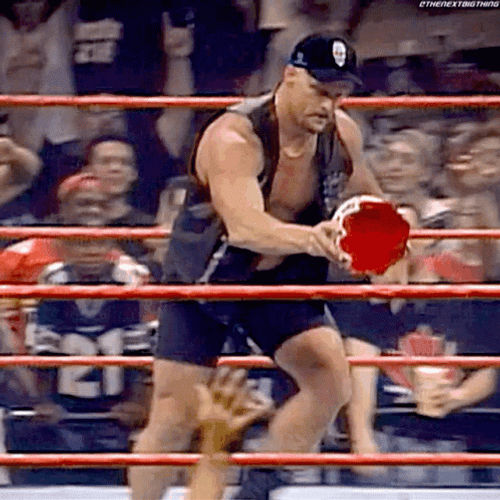 Stone Cold Steve Austin Kicking Ball GIF