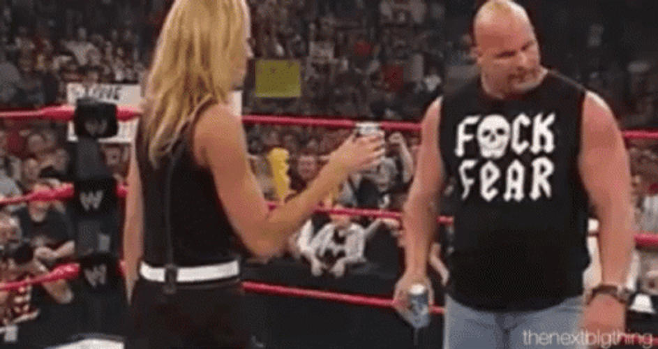 Stone Cold Steve Austin Stunner Move On Lady GIF