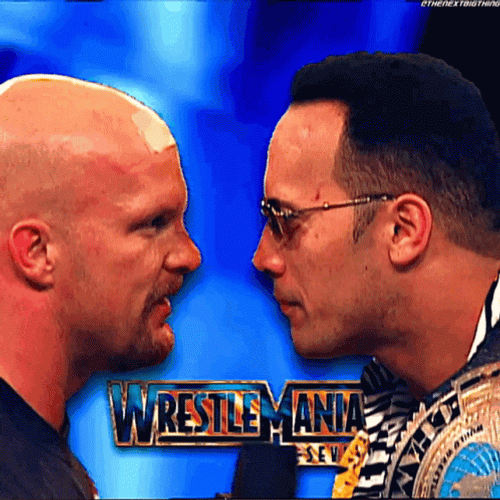 Stone Cold Steve Austin Vs The Rock GIF