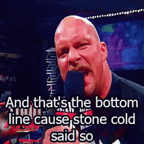 Stone Cold Stunner Cocky Steve Austin Speech GIF