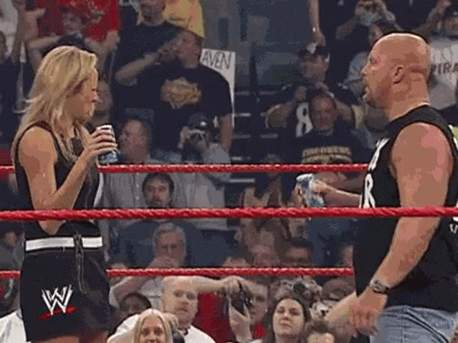 Stone Cold Stunner Move On Stacy Keibler GIF