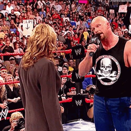Stone Cold Stunner On Female Emcee GIF