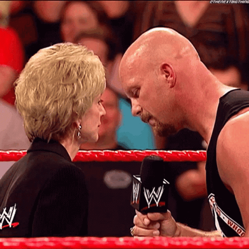Stone Cold Stunner On Linda McMahon GIF