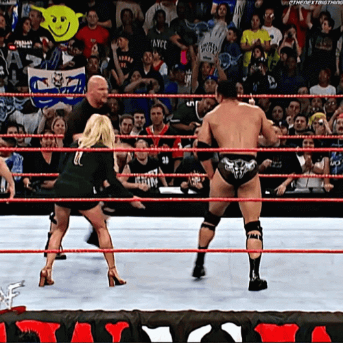 Stone Cold Stunner On Macho Busta GIF