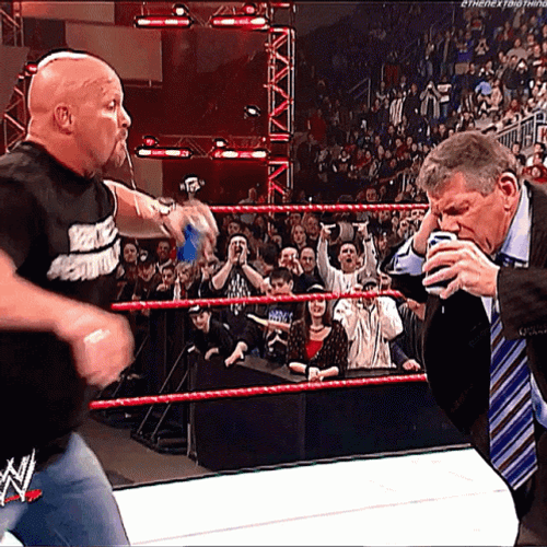 Stone Cold Stunner On Vince McMahon GIF