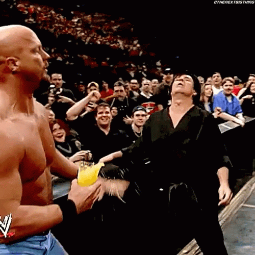Stone Cold Stunner Savage Steve Austin Throws Juice480 X 480 GIF