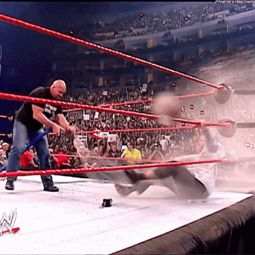 Stone Cold Stunner Steve Austin Hosing Down Opponent GIF