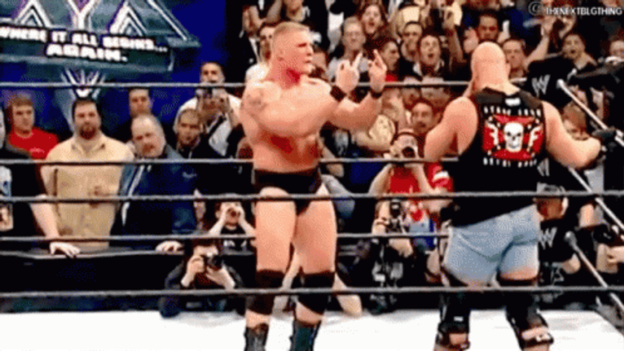 Stone Cold Stunner Steve Austin Versus John Cena GIF
