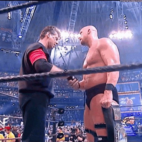 Stone Cold Stunner Steve Austin Vince McMahon Handshake GIF