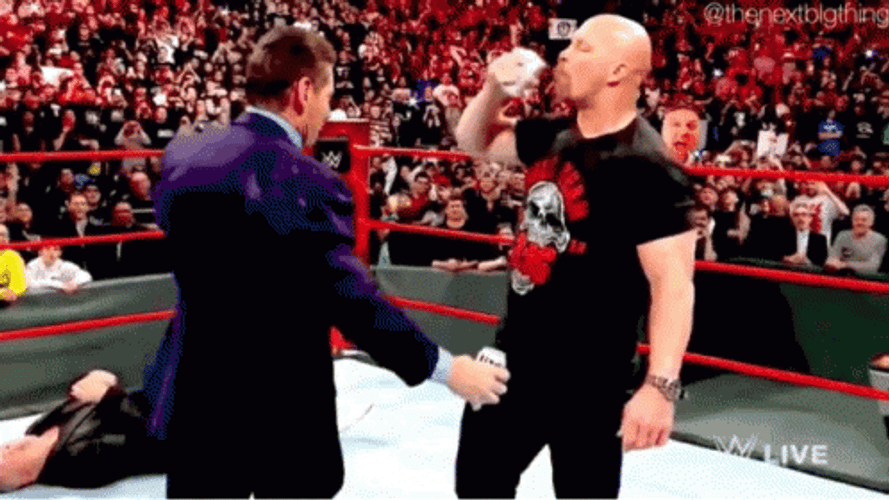 Stone Cold Stunner Tight Hugs Vince McMahon GIF
