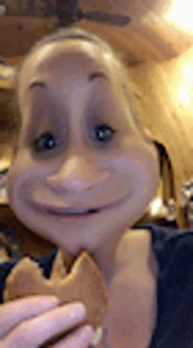 Stoned Funny Face App Eating Cookie GIF